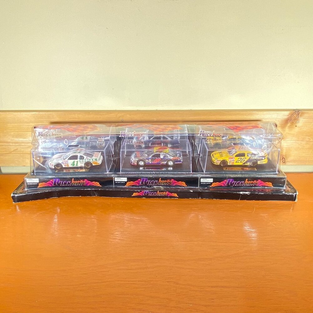 Race Image Collectibles 3 Piece 1:43 NASCAR Set With Collectible Display Case